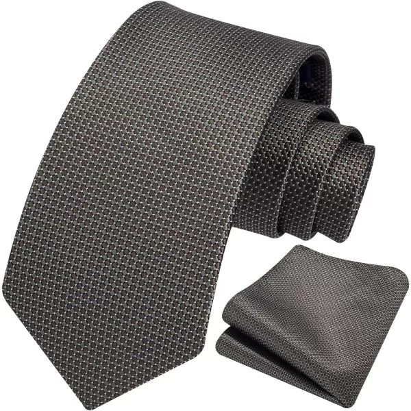 HISDERN Polka Dot Ties for Men Handkerchief Woven Classic Silk Mens Ties and Pocket Square Set Wedding Business