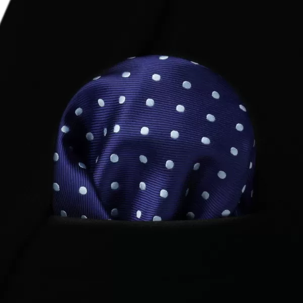 HISDERN Polka Dot Ties for Men Handkerchief Woven Classic Silk Mens Ties and Pocket Square Set Wedding Business