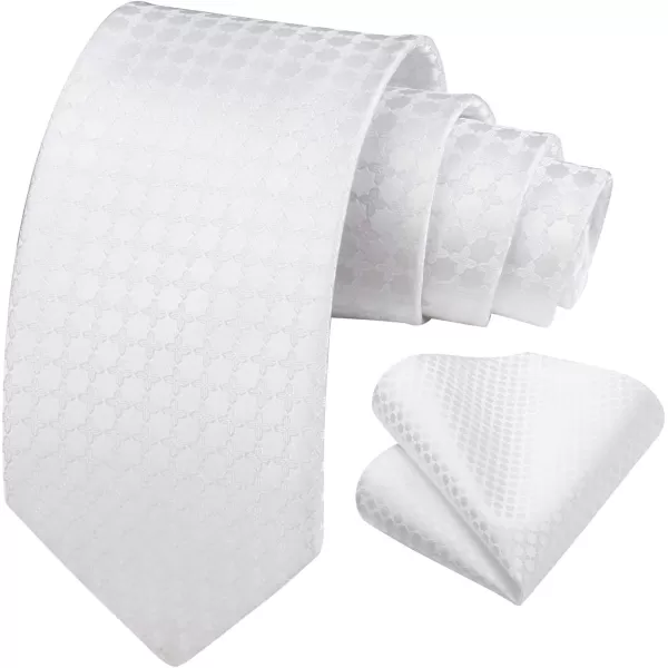 HISDERN Polka Dot Ties for Men Handkerchief Woven Classic Silk Mens Ties and Pocket Square Set Wedding Business