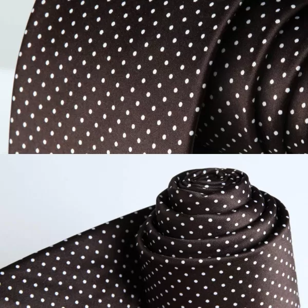 HISDERN Polka Dot Ties for Men Handkerchief Woven Classic Silk Mens Ties and Pocket Square Set Wedding Business