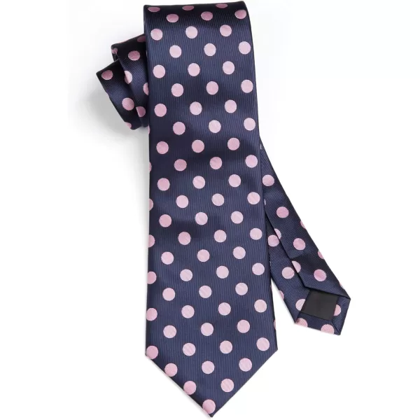 HISDERN Polka Dot Ties for Men Handkerchief Woven Classic Silk Mens Ties and Pocket Square Set Wedding Business