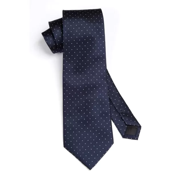 HISDERN Polka Dot Ties for Men Handkerchief Woven Classic Silk Mens Ties and Pocket Square Set Wedding Business