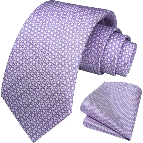 HISDERN Polka Dot Ties for Men Handkerchief Woven Classic Silk Mens Ties and Pocket Square Set Wedding Business