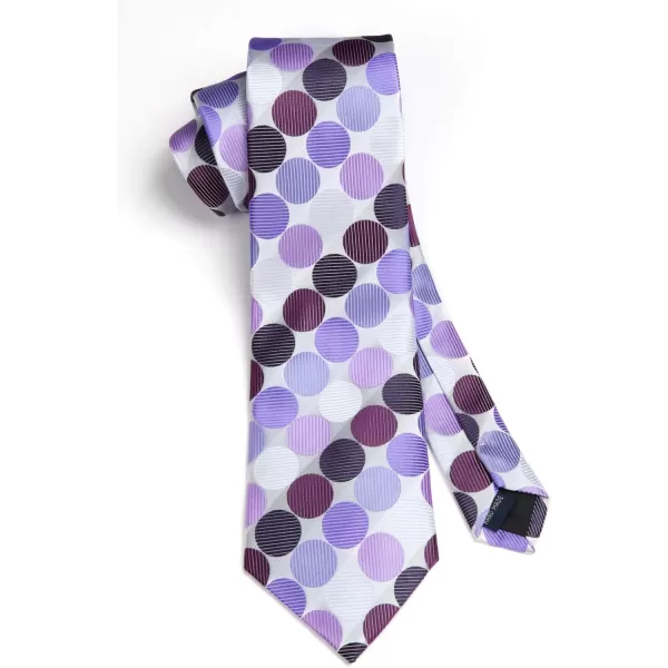 HISDERN Polka Dot Ties for Men Handkerchief Woven Classic Silk Mens Ties and Pocket Square Set Wedding Business
