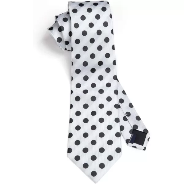 HISDERN Polka Dot Ties for Men Handkerchief Woven Classic Silk Mens Ties and Pocket Square Set Wedding Business