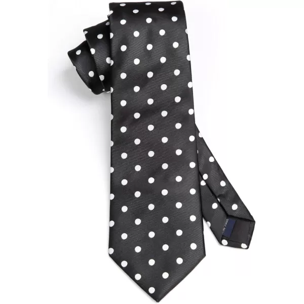 HISDERN Polka Dot Ties for Men Handkerchief Woven Classic Silk Mens Ties and Pocket Square Set Wedding Business