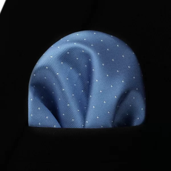 HISDERN Polka Dot Ties for Men Handkerchief Woven Classic Silk Mens Ties and Pocket Square Set Wedding Business