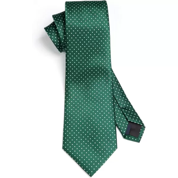 HISDERN Polka Dot Ties for Men Handkerchief Woven Classic Silk Mens Ties and Pocket Square Set Wedding Business
