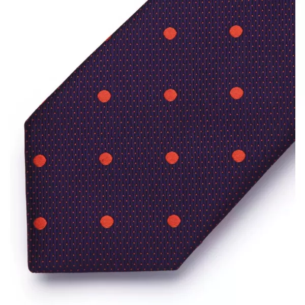 HISDERN Polka Dot Ties for Men Handkerchief Woven Classic Silk Mens Ties and Pocket Square Set Wedding Business