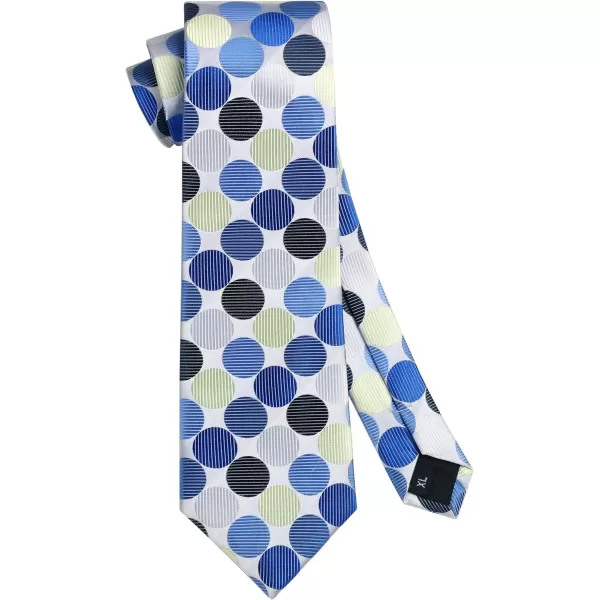 HISDERN Polka Dot Ties for Men Handkerchief Woven Classic Silk Mens Ties and Pocket Square Set Wedding Business