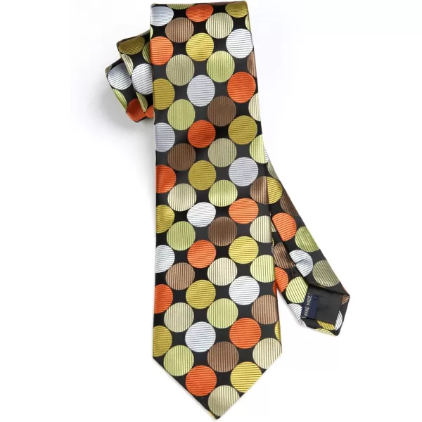 HISDERN Polka Dot Ties for Men Handkerchief Woven Classic Silk Mens Ties and Pocket Square Set Wedding Business