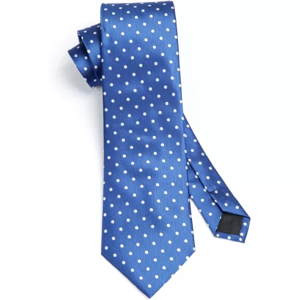 HISDERN Polka Dot Ties for Men Handkerchief Woven Classic Silk Mens Ties and Pocket Square Set Wedding Business