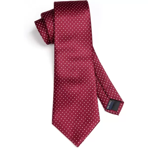 HISDERN Polka Dot Ties for Men Handkerchief Woven Classic Silk Mens Ties and Pocket Square Set Wedding Business