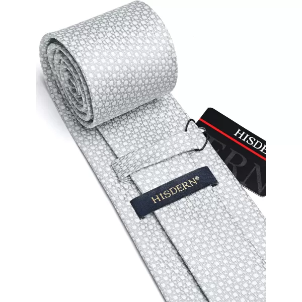 HISDERN Polka Dot Ties for Men Handkerchief Woven Classic Silk Mens Ties and Pocket Square Set Wedding Business