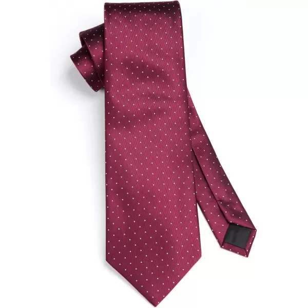 HISDERN Polka Dot Ties for Men Handkerchief Woven Classic Silk Mens Ties and Pocket Square Set Wedding Business
