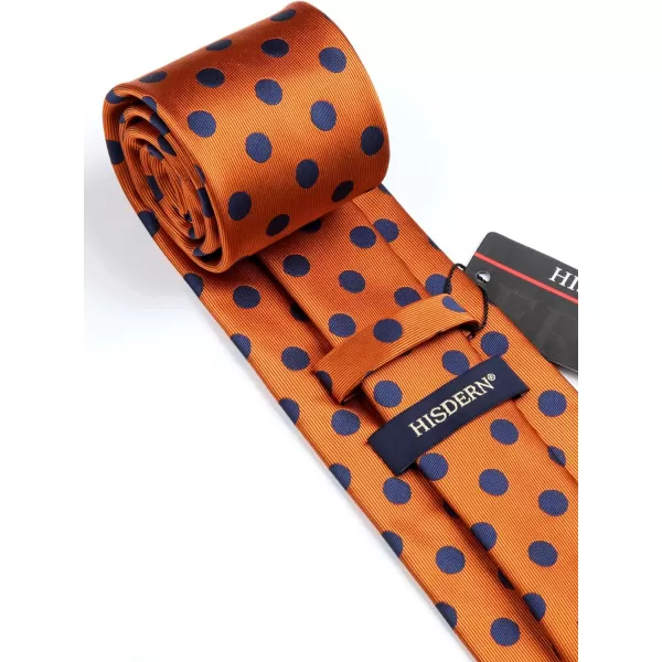 HISDERN Polka Dot Ties for Men Handkerchief Woven Classic Silk Mens Ties and Pocket Square Set Wedding Business