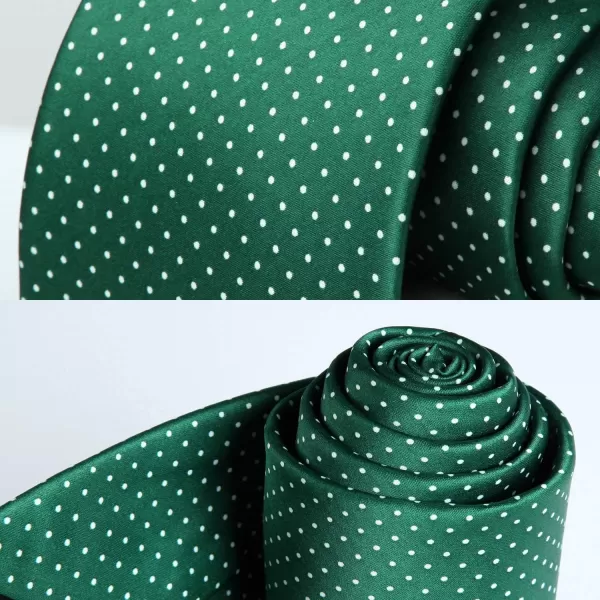 HISDERN Polka Dot Ties for Men Handkerchief Woven Classic Silk Mens Ties and Pocket Square Set Wedding Business