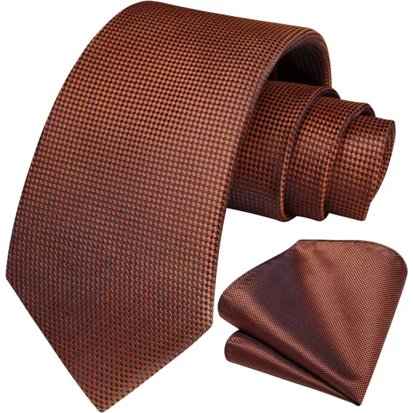 HISDERN Polka Dot Ties for Men Handkerchief Woven Classic Silk Mens Ties and Pocket Square Set Wedding Business