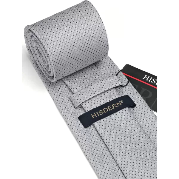 HISDERN Polka Dot Ties for Men Handkerchief Woven Classic Silk Mens Ties and Pocket Square Set Wedding Business
