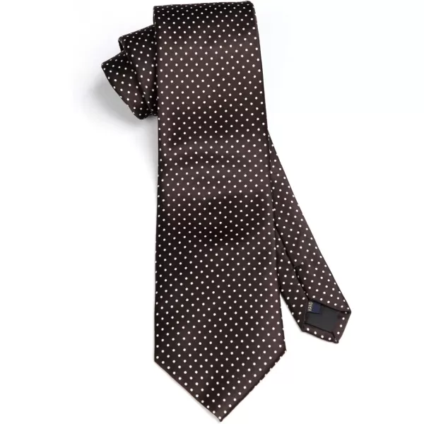 HISDERN Polka Dot Ties for Men Handkerchief Woven Classic Silk Mens Ties and Pocket Square Set Wedding Business