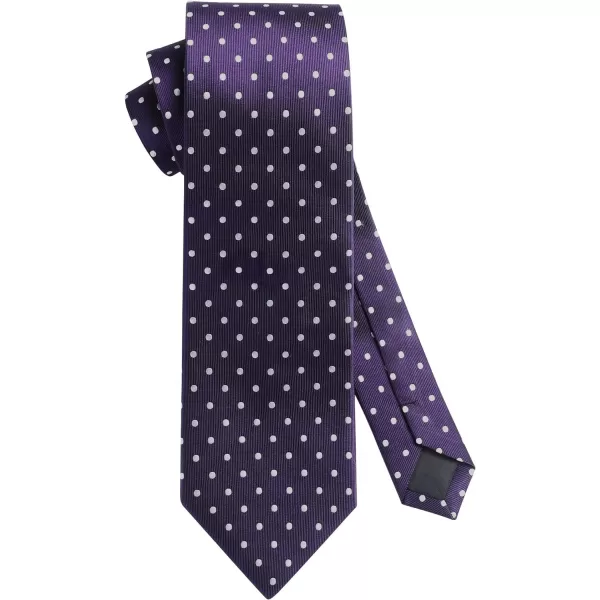 HISDERN Polka Dot Ties for Men Handkerchief Woven Classic Silk Mens Ties and Pocket Square Set Wedding Business