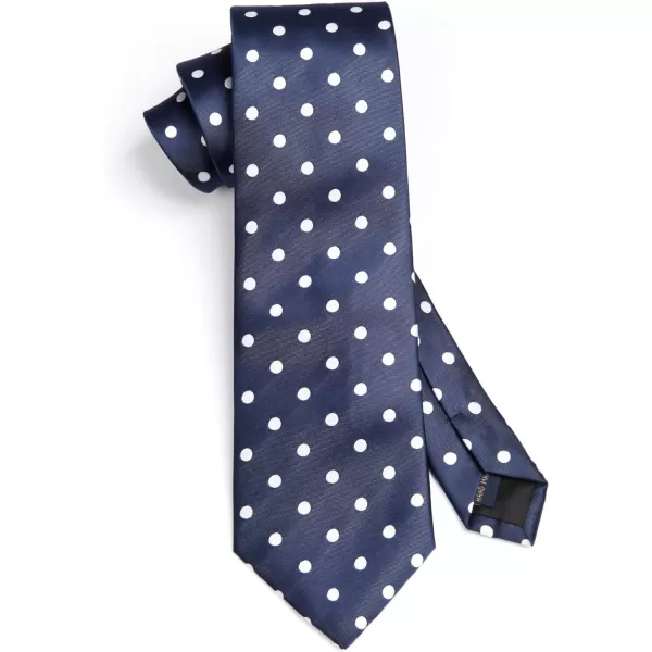 HISDERN Polka Dot Ties for Men Handkerchief Woven Classic Silk Mens Ties and Pocket Square Set Wedding Business