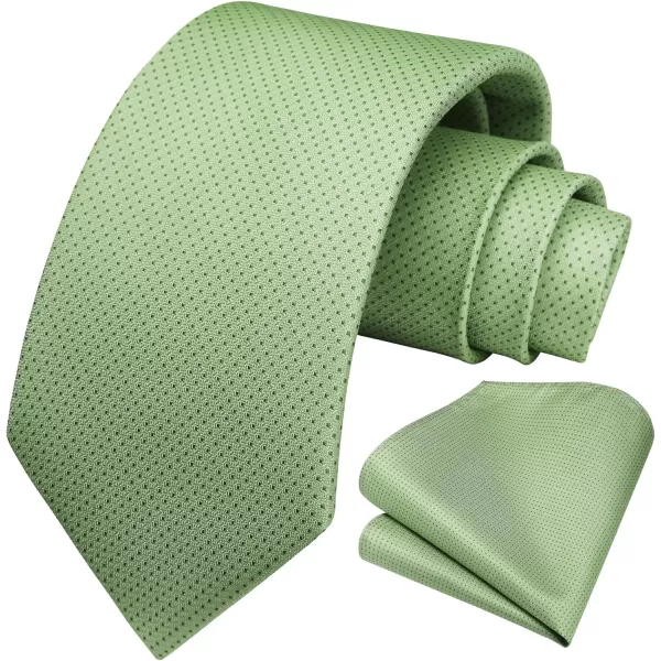 HISDERN Polka Dot Ties for Men Handkerchief Woven Classic Silk Mens Ties and Pocket Square Set Wedding Business