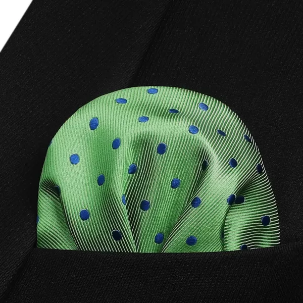 HISDERN Polka Dot Ties for Men Handkerchief Woven Classic Silk Mens Ties and Pocket Square Set Wedding Business
