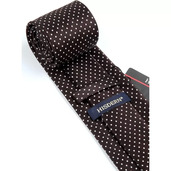 HISDERN Polka Dot Ties for Men Handkerchief Woven Classic Silk Mens Ties and Pocket Square Set Wedding Business