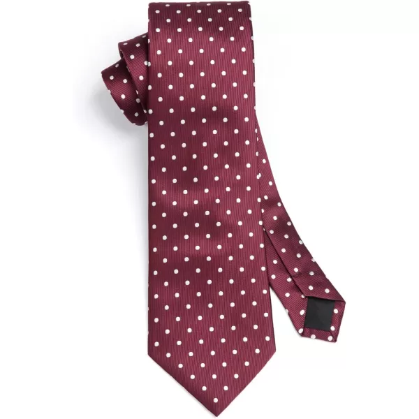 HISDERN Polka Dot Ties for Men Handkerchief Woven Classic Silk Mens Ties and Pocket Square Set Wedding Business