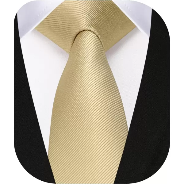 HISDERN Solid Color Ties for Men 2.17'' Skinny Tie Formal Business Neckties Classic Woven Satin Wedding Necktie