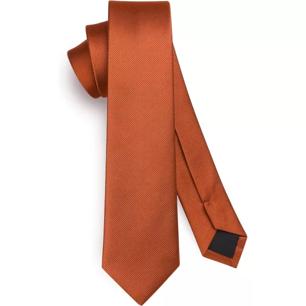 HISDERN Solid Color Ties for Men 2.17'' Skinny Tie Formal Business Neckties Classic Woven Satin Wedding Necktie