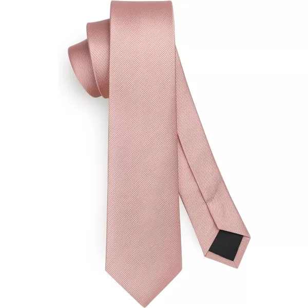 HISDERN Solid Color Ties for Men 2.17'' Skinny Tie Formal Business Neckties Classic Woven Satin Wedding Necktie