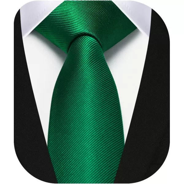 HISDERN Solid Color Ties for Men 2.17'' Skinny Tie Formal Business Neckties Classic Woven Satin Wedding Necktie