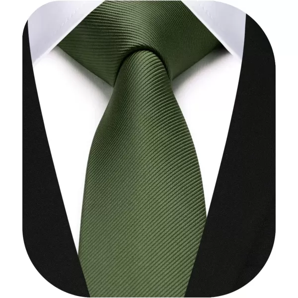 HISDERN Solid Color Ties for Men 2.17'' Skinny Tie Formal Business Neckties Classic Woven Satin Wedding Necktie
