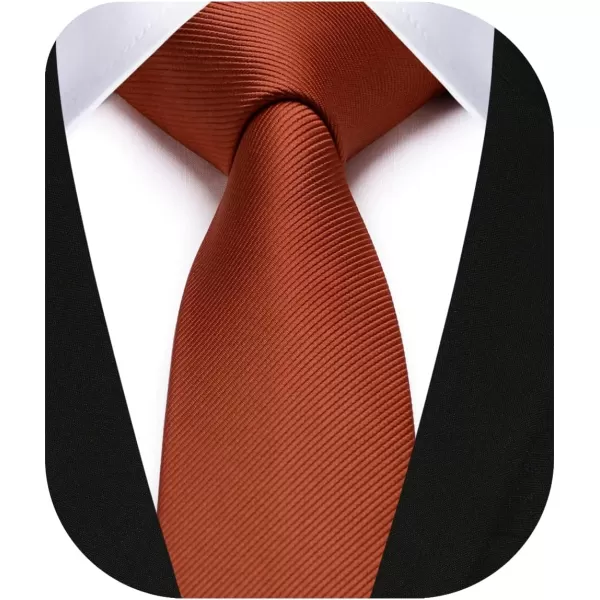 HISDERN Solid Color Ties for Men 2.17'' Skinny Tie Formal Business Neckties Classic Woven Satin Wedding Necktie