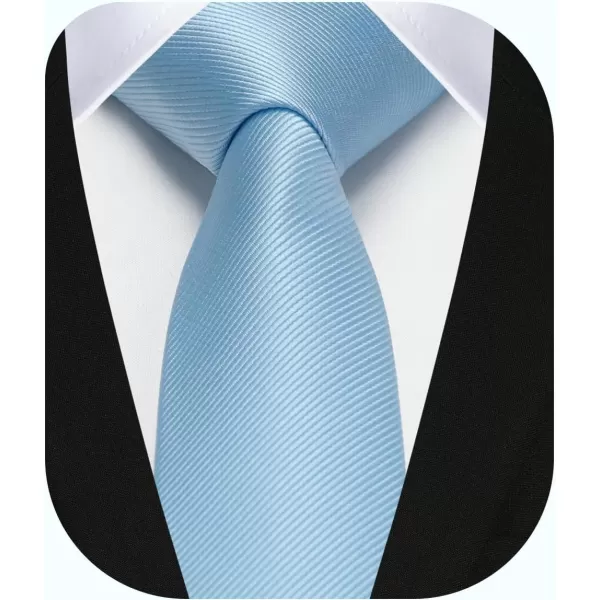 HISDERN Solid Color Ties for Men 2.17'' Skinny Tie Formal Business Neckties Classic Woven Satin Wedding Necktie