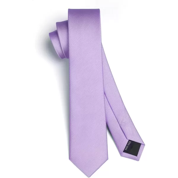 HISDERN Solid Color Ties for Men 2.17'' Skinny Tie Formal Business Neckties Classic Woven Satin Wedding Necktie