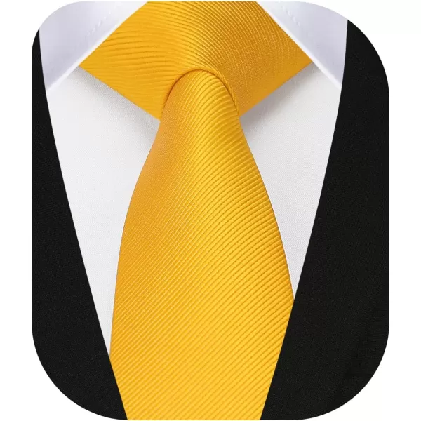 HISDERN Solid Color Ties for Men 2.17'' Skinny Tie Formal Business Neckties Classic Woven Satin Wedding Necktie