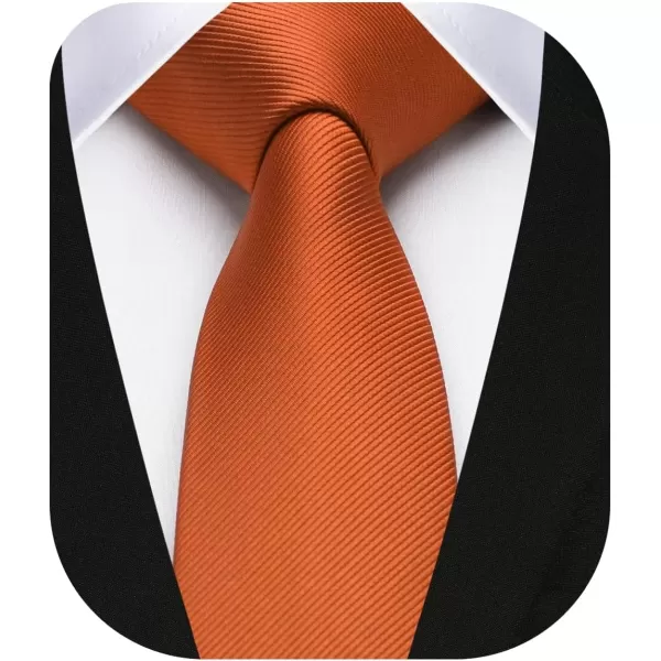 HISDERN Solid Color Ties for Men 2.17'' Skinny Tie Formal Business Neckties Classic Woven Satin Wedding Necktie