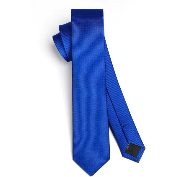 HISDERN Solid Color Ties for Men 2.17'' Skinny Tie Formal Business Neckties Classic Woven Satin Wedding Necktie