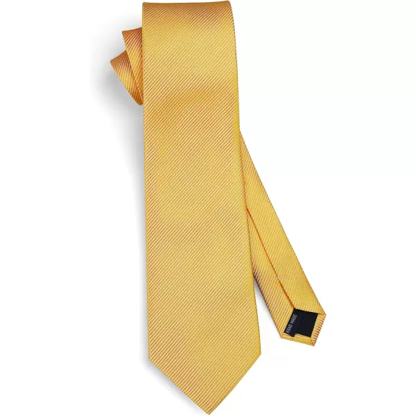 HISDERN Stripe Tie Mens Ties with Pocket Square Set Classic 3.4'' Silk Formal Necktie Handkerchief for Business Wedding