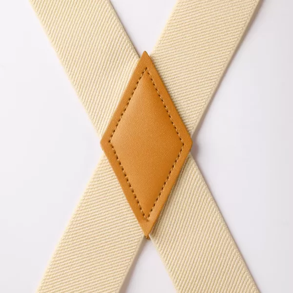 HISDERN Suspenders for Men X-Back 1.4" Adjustable Elastic Suspender Braces Strong 4 Clips for Work Trousers Wedding