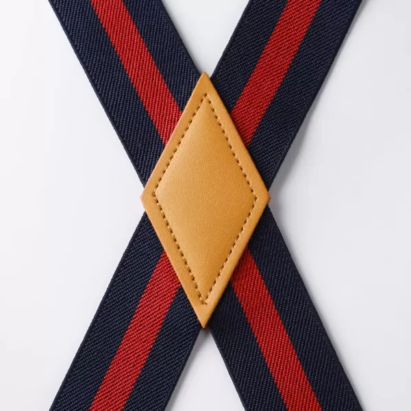 HISDERN Suspenders for Men X-Back 1.4" Adjustable Elastic Suspender Braces Strong 4 Clips for Work Trousers Wedding