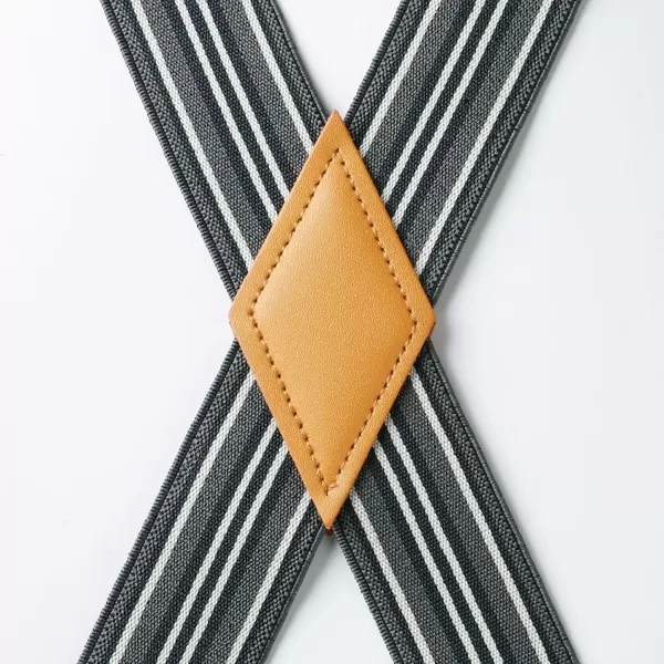 HISDERN Suspenders for Men X-Back 1.4" Adjustable Elastic Suspender Braces Strong 4 Clips for Work Trousers Wedding
