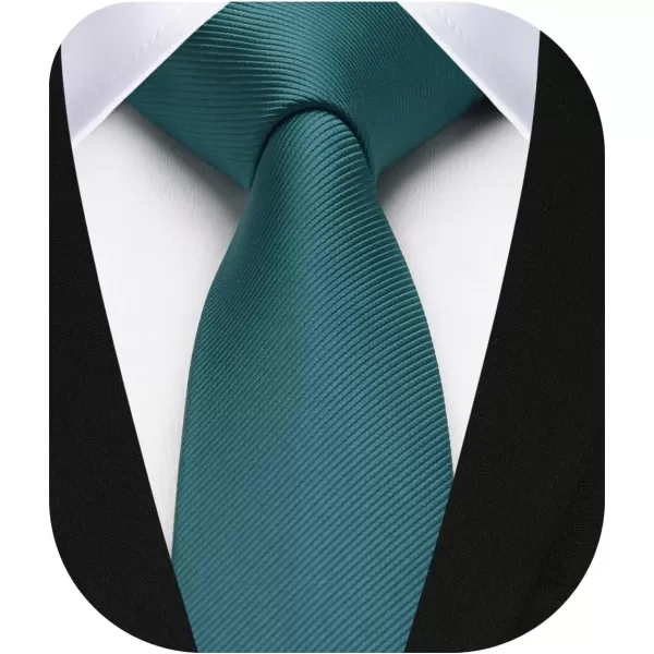 HISDERN Ties for Men 2.17'' Skinny Solid Color Necktie Formal Busines Woven Satin Thin Silk Silm Mens Tie Wedding Party