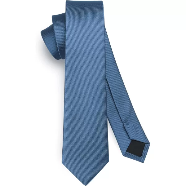 HISDERN Ties for Men 2.17'' Skinny Solid Color Necktie Formal Busines Woven Satin Thin Silk Silm Mens Tie Wedding Party