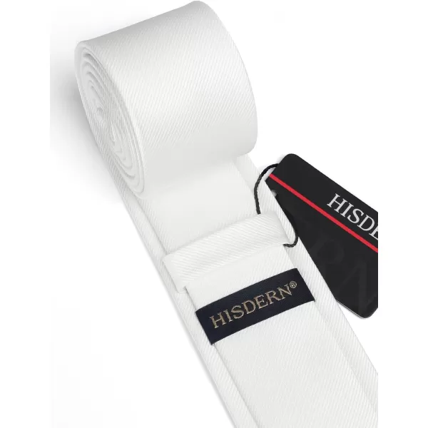 HISDERN Ties for Men 2.17'' Skinny Solid Color Necktie Formal Busines Woven Satin Thin Silk Silm Mens Tie Wedding Party