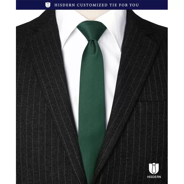 HISDERN Ties for Men 2.17'' Skinny Solid Color Necktie Formal Busines Woven Satin Thin Silk Silm Mens Tie Wedding Party