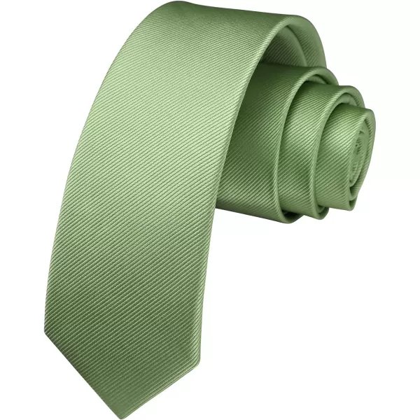 HISDERN Ties for Men 2.17'' Skinny Solid Color Necktie Formal Busines Woven Satin Thin Silk Silm Mens Tie Wedding Party
